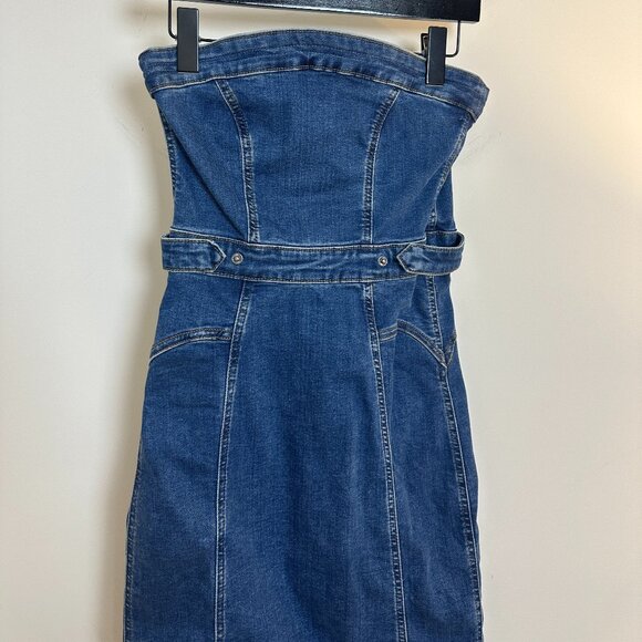 GOOD AMERICAN Tube Midi Dress in Indigo594 Size X-Small - Picture 4 of 8